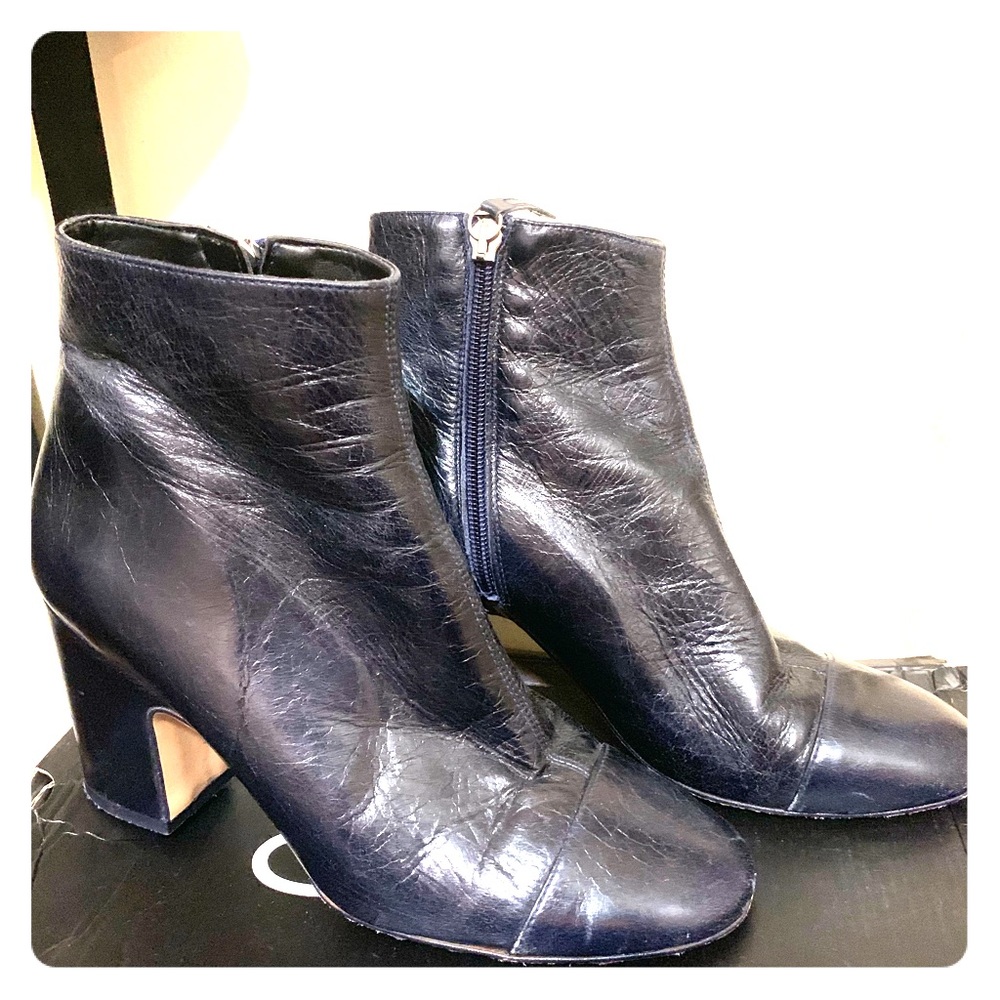 Navy Blue Zara booties